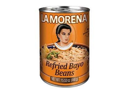 refried bayo beans la morena 440g