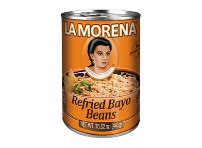 refried bayo beans la morena 440g